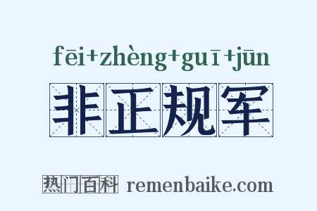 非正规军是什么意思的图片
